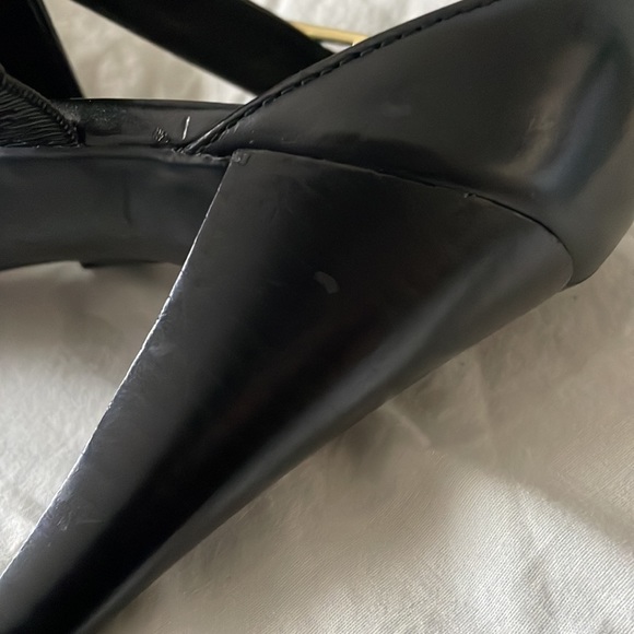 FRANCO FORTINI BLACK LEATHER HEELED SANDALS SIZE 8 - Picture 9 of 10